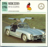 131 Foto Automobilism - MERCEDES 300 SL GULLWING - GERMANIA - 1954-1956 -pe verso date tehnice in franceza -dim.138X138 mm -starea ce se vede