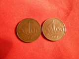 2 Monede 100 Kor.1923 ,1924 Austria ,bronz ,cal.apr.NC