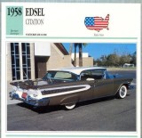 146 Foto Automobilism - EDSEL CITATION - SUA - 1958 -pe verso date tehnice in franceza -dim.138X138 mm -starea ce se vede