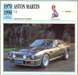 120 Foto Automobilism - ASTON MARTIN V 8 - Marea Britanie - 1970-1990 -pe verso date tehnice in franceza -dim.138X138 mm -starea ce se vede