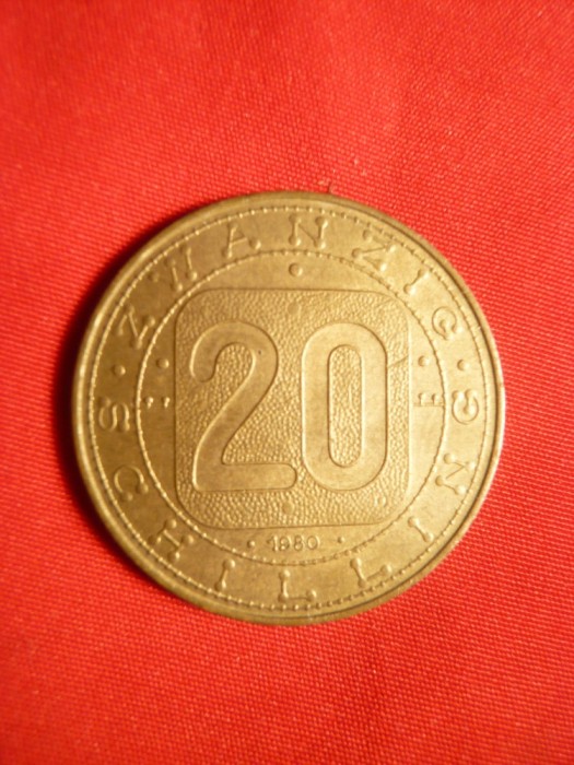 Moneda Comemorativa 20 shillingi 1980 Austria ,cal.apr.NC