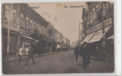 B76353 Galati Animatie mare pe Strada Domneasca Judaica magazin Iosif Smilovici foto