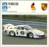 136 Foto Automobilism - PORSCHE 935 - GERMANIA - 1976-1978 -pe verso date tehnice in franceza -dim.138X138 mm -starea ce se vede