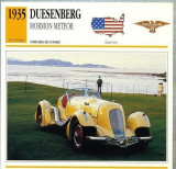 150 Foto Automobilism - DUESENBERG MORMON METEOR - SUA - 1935 -pe verso date tehnice in franceza -dim.138X138 mm -starea ce se vede
