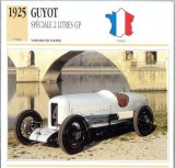102 Foto Automobilism - GUYOT SPECIALE 2 LITRES GP - FRANTA - 1925 -pe verso date tehnice in franceza -dim.138X138 mm -starea ce se vede