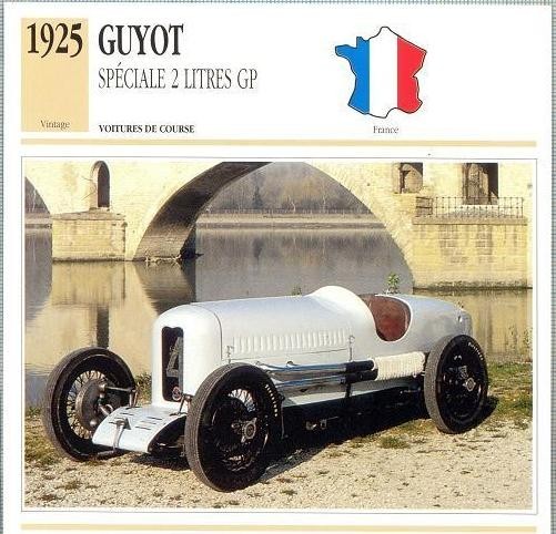 102 Foto Automobilism - GUYOT SPECIALE 2 LITRES GP - FRANTA - 1925 -pe verso date tehnice in franceza -dim.138X138 mm -starea ce se vede
