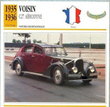 110 Foto Automobilism - VOISIN C27 AERODYNE - FRANTA - 1935-1936 -pe verso date tehnice in franceza -dim.138X138 mm -starea ce se vede