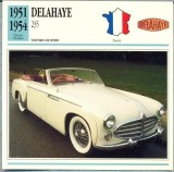 105 Foto Automobilism - DELAHAYE 235 - FRANTA - 1951-1954 -pe verso date tehnice in franceza -dim.138X138 mm -starea ce se vede