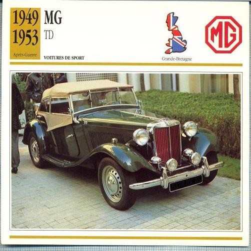 117 Foto Automobilism - MG TD - Marea Britanie - 1949-1953 -pe verso date tehnice in franceza -dim.138X138 mm -starea ce se vede