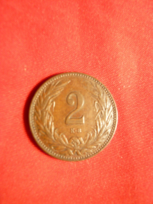 Moneda 2 Filleri 1910 Ungaria ,bronz ,cal.F.Buna
