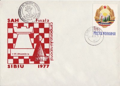 FDC sah - Sibiu 1977 foto
