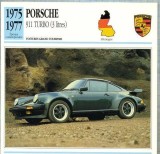 134 Foto Automobilism - PORSCHE 911 TURBO (3 litres) - GERMANIA - 1975-1977 -pe verso date tehnice in franceza -dim.138X138 mm -starea ce se vede