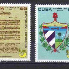 CUBA 2010, Simboluri nationale, serie neuzata, MNH
