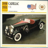 149 Foto Automobilism - CADILLAC V 16 - SUA - 1930-1931 -pe verso date tehnice in franceza -dim.138X138 mm -starea ce se vede