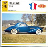 103 Foto Automobilism - DELAHAYE 135 MS - FRANTA - 1938-1954 -pe verso date tehnice in franceza -dim.138X138 mm -starea ce se vede
