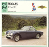 194 Foto Automobilism - MORGAN PLUS-4-PLUS - Marea Britanie - 1963-1967 -pe verso date tehnice in franceza -dim.138X138 mm -starea ce se vede
