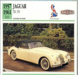 216 Foto Automobilism - JAGUAR XK 150 - Great Britain - 1957-1961 -pe verso date tehnice in franceza -dim.138X138 mm -starea ce se vede