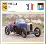 174 Foto Automobilism - AMILCAR CGS - FRANTA - 1925-1929 -pe verso date tehnice in franceza -dim.138X138 mm -starea ce se vede