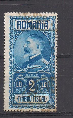 No(9)timbre-Romania - Timbru fiscal- Ferdinand-2 LEI