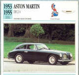 190 Foto Automobilism - ASTON MARTIN DB 2/4 - Marea Britanie - 1953-1955 -pe verso date tehnice in franceza -dim.138X138 mm -starea ce se vede