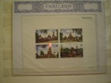 THAILANDA - MONUMENTE ISTORICE - BLOCK NESTAMPILAT IN POSETA SOUVENIR .