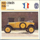 169 Foto Automobilism - CITROEN 5 CV - FRANTA - 1921-1926 -pe verso date tehnice in franceza -dim.138X138 mm -starea ce se vede
