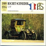 241 Foto Automobilism - ROCHET-SCHNEIDER 12 HP - FRANTA - 1909-1914 -pe verso date tehnice in franceza -dim.138X138 mm -starea ce se vede