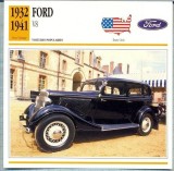 205 Foto Automobilism - FORD V8 - SUA - 1932-1941 -pe verso date tehnice in franceza -dim.138X138 mm -starea ce se vede