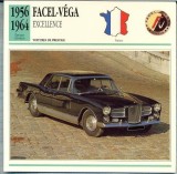 159 Foto Automobilism - FACEL-VEGA EXCELLENCE - FRANTA - 1956-1964 -pe verso date tehnice in franceza -dim.138X138 mm -starea ce se vede