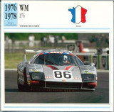 163 Foto Automobilism - WM P76 - FRANTA - 1976-1978 -pe verso date tehnice in franceza -dim.138X138 mm -starea ce se vede