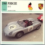 225 Foto Automobilism - PORSCHE RS 60 - GERMANIA - 1960 -pe verso date tehnice in franceza -dim.138X138 mm -starea ce se vede