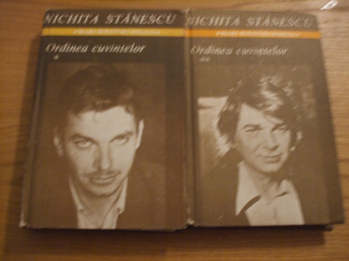 NICHITA STANESCU - Ordinea Cuvintelor - Versuri 1957-1983 - 2 Vol. - 1985