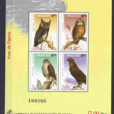 MACAU 1993, Fauna - Pasari, bloc neuzat, MNH