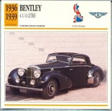 195 Foto Automobilism - BENTLEY 4 1/4 LITRE - Marea Britanie - 1936-1939 -pe verso date tehnice in franceza -dim.138X138 mm -starea ce se vede