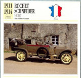 248 Foto Automobilism - ROCHET SCHNEIDER 10 200 - FRANTA - 1911-1914 -pe verso date tehnice in franceza -dim.138X138 mm -starea ce se vede