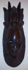 Masca africana din lemn decorativa pt. perete 60cm foto