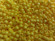 100 buc Margele plastic (acrilice) Pony Beads Opac Galbene, 9 x 6 mm foto