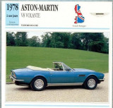 192 Foto Automobilism - ASTON-MARTIN V8 VOLANTE - Marea Britanie - 1978 -pe verso date tehnice in franceza -dim.138X138 mm -starea ce se vede