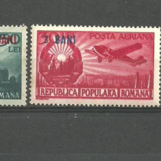 Romania 1952 - AVIATIE. POSTA AERIANA VALORI MARI (supratipar) serie MNH, N13