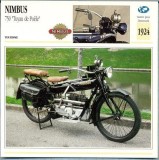 289 Foto Motociclism - NIMBUS 750 Tuyau de Poele - DANEMARKA - 1924 -pe verso date tehnice in franceza -dim.138X138 mm -starea ce se vede
