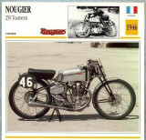332 Foto Motociclism - NOUGIER 250 TOURNEVIS - FRANTA -1946 -pe verso date tehnice in franceza -dim.138X138 mm -starea ce se vede