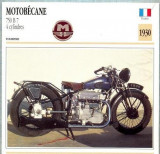 348 Foto Motociclism - MOTOBECANE 750 B 7 - FRANTA -1930 -pe verso date tehnice in franceza -dim.138X138 mm -starea ce se vede