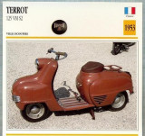 342 Foto Motociclism - TERROT 125 VM S2 - FRANTA -1953 -pe verso date tehnice in franceza -dim.138X138 mm -starea ce se vede