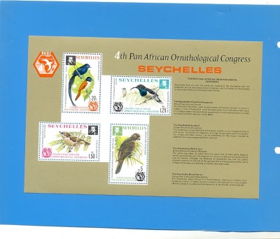 ST-88=SEYSCHELLES 1967 Bloc 6 termatica PASARI MNH foto