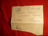 Plic spec.pt.ziare stamp.violet dreptunghi.CFR Ciresi ,stamp.Braila 1894