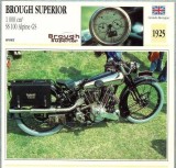 322 Foto Motociclism - BROUGH SUPERIOR , SS 100 ALPINE GS - MAREA BRITANIE-1925 -pe verso date tehnice in franceza -dim.138X138 mm -starea ce se vede