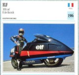 346 Foto Motociclism - ELF 1000 CM3 R DES RECORDS - FRANTA -1986 -pe verso date tehnice in franceza -dim.138X138 mm -starea ce se vede