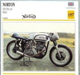 304 Foto Motociclism - NORTON 350/500 CM3 MANX - MAREA BRITANIE - 1957 -pe verso date tehnice in franceza -dim.138X138 mm -starea ce se vede