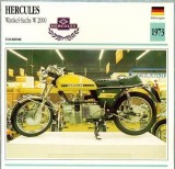 272 Foto Motociclism - HERCULES WANKEL-SACHS W 2000 - GERMANIA - 1973 -pe verso date tehnice in franceza -dim.138X138 mm -starea ce se vede