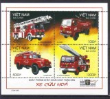 VIETNAM 2000, Masini de pompieri, serie completa neuzata, MNH, Nestampilat